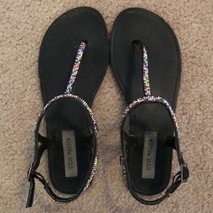 Black/ multicolored Steve Madden sandals